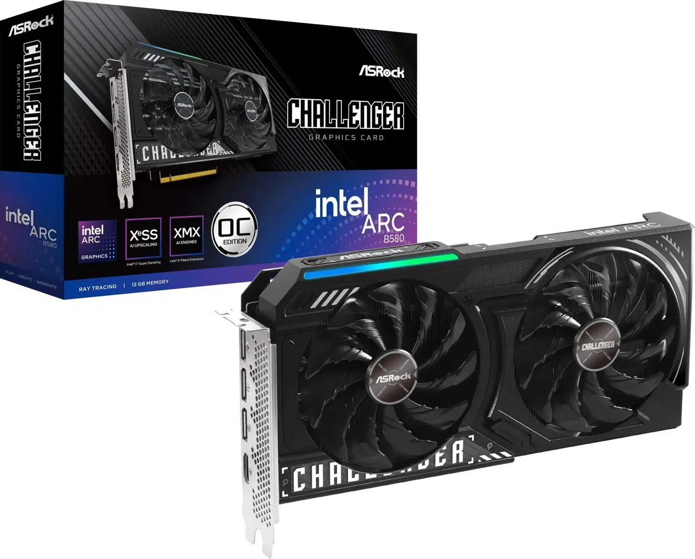 Karta graficzna ASRock Arc B580 Challenger OC 12GB GDDR6 (B580 CL 12GO)