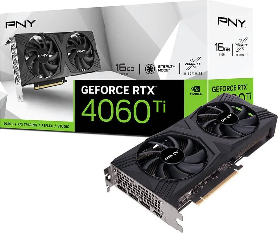 Karta graficzna PNY GeForce RTX 4060 Ti Verto Dual Fan 16GB GDDR6 (VCG4060T16DFXPB1)
