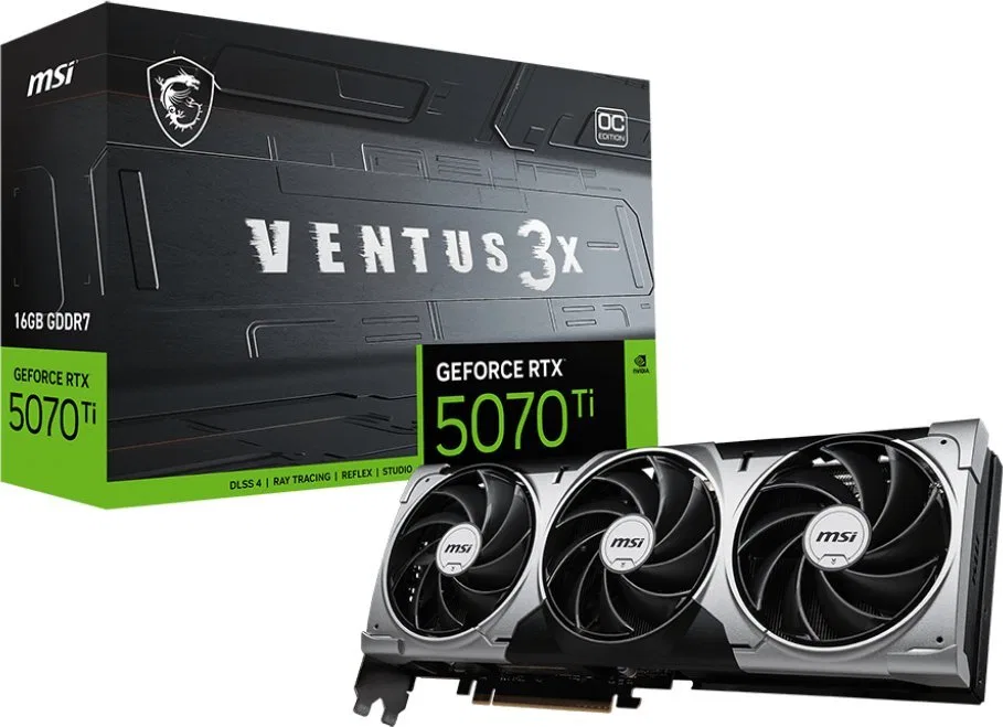 Karta graficzna MSI GeForce RTX 5070 Ti Ventus 3X OC 16GB GDDR7 DLSS4
