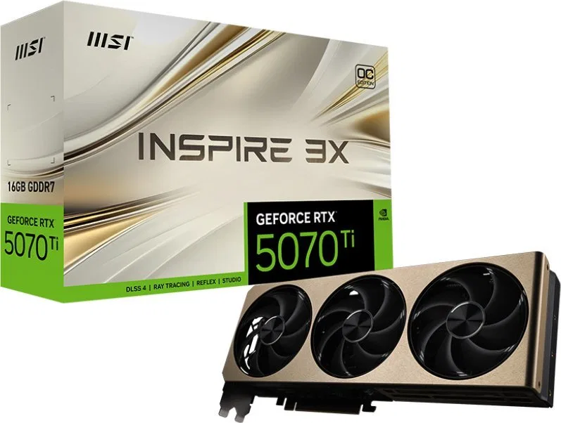 Karta graficzna MSI GeForce RTX 5070 Ti Inspire 3X OC Plus 16GB GDDR7