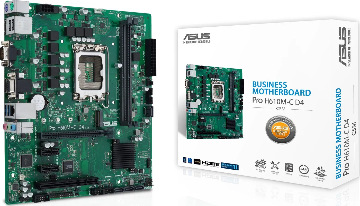 Płyta główna Asus PRO H610M-C D4-CSM