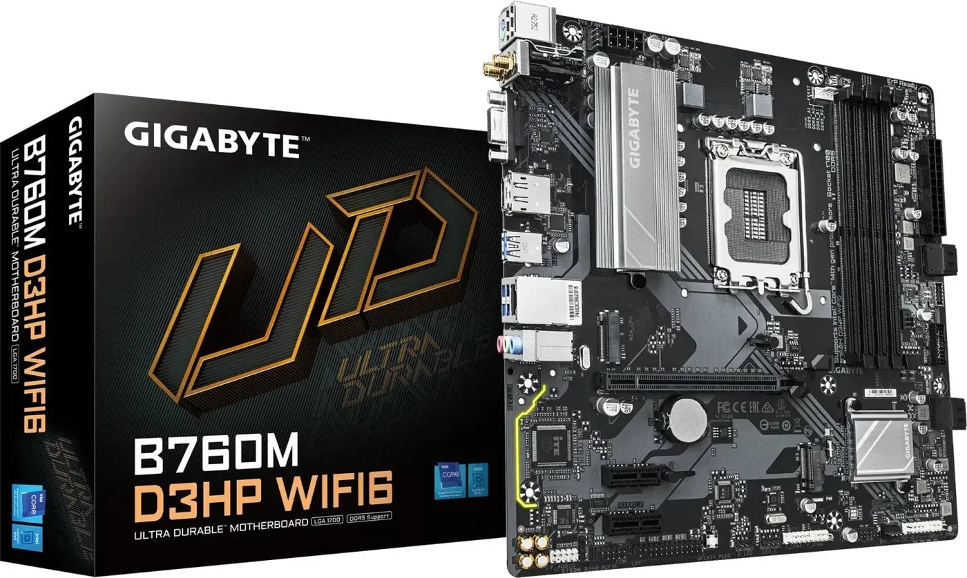 Płyta głównaGigabyteMB B760 S1700 MATX/B760M D3HP WIFI6 1.0
