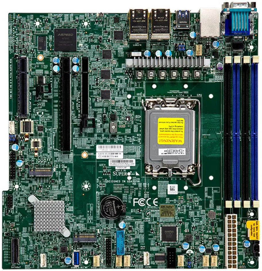 Supermicro Mainboard X13SCH-LN4F micro-ATX Sockel 1700 DDR5-only Single