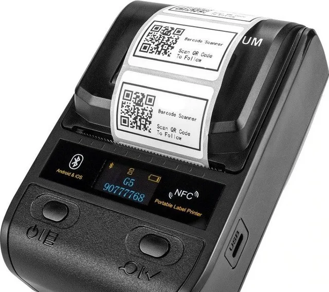 Drukarka etykiet Kim-Tech Bluetooth NFC USB mini drukarka