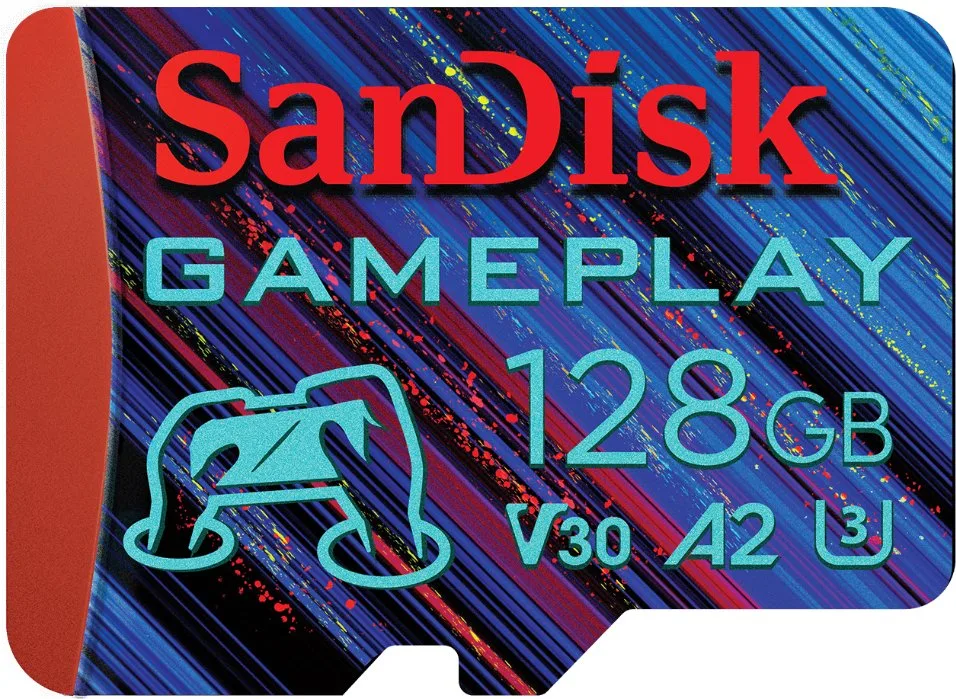SanDisk GamePlay microSDXC 128GB, R 190MB/s, W 130MB/s, UHS-I, V30, U3, C10