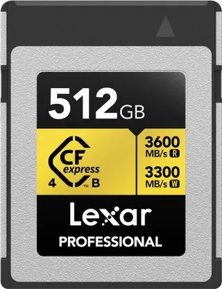 Lexar CFexpress 4.0 Pro Gold R3600/W3300 512GB